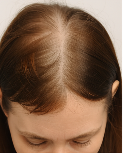 Before treatment for Hair Thinning Treatment
