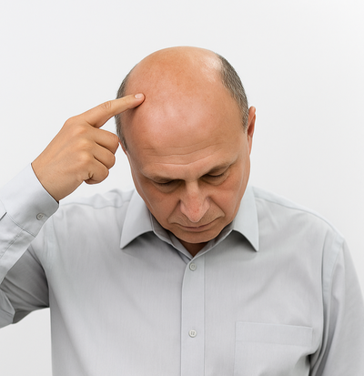 Before treatment for Bald Patch Recovery